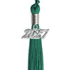 Emerald Green Graduation Tassel with Silver Bling Charm by Wholesale Grad Supply