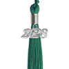 Emerald Green Graduation Tassel with Silver Bling Charm by Wholesale Grad Supply