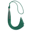 Emerald Green Graduation Tassel with Silver Stacked Date Drop by Wholesale Grad Supply