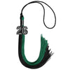 Emerald Green/Black Graduation Tassel with Black Bling Charm by Wholesale Grad Supply