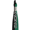 Emerald Green/Black Graduation Tassel with Silver Stacked Date Drop by Wholesale Grad Supply