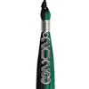 Emerald Green/Black Graduation Tassel with Silver Stacked Date Drop by Wholesale Grad Supply
