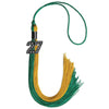 Emerald Green/Bright Gold Graduation Tassel with Black Bling Charm by Wholesale Grad Supply