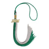 Emerald Green/Grey Graduation Tassel with Gold Bling Charm by Wholesale Grad Supply