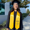 Gold Business Graduate Stole/Sash with Classic Tips by Wholesale Grad Supply