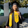 Gold Business Graduate Stole/Sash with Classic Tips by Wholesale Grad Supply