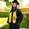 Gold Class of 2025 Graduation Stole/Sash with Classic Tips by Wholesale Grad Supply