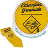 Gold Education Graduate Stole/Sash with Classic Tips by Wholesale Grad Supply