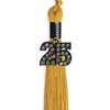 Gold Graduation Tassel with Black Bling Charm by Wholesale Grad Supply