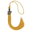 Gold Graduation Tassel with Black Bling Charm by Wholesale Grad Supply