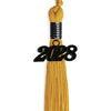 Gold Graduation Tassel with Black Bling Charm by Wholesale Grad Supply