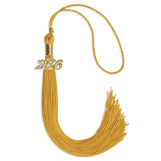 Gold Graduation Tassel with Gold Bling Charm by Wholesale Grad Supply