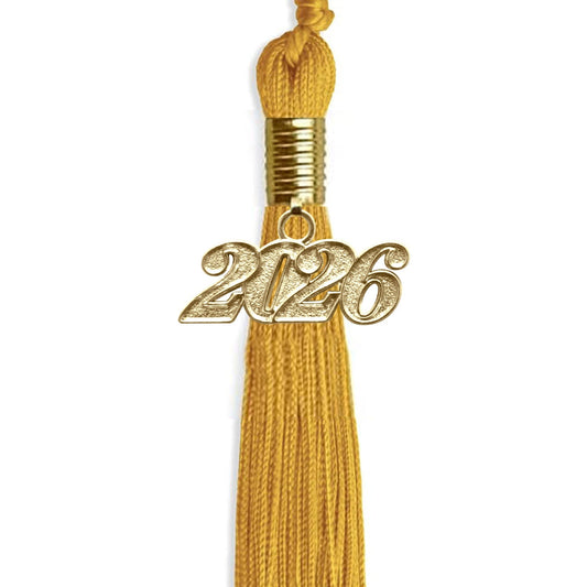 Gold Graduation Tassel with Gold Bling Charm by Wholesale Grad Supply