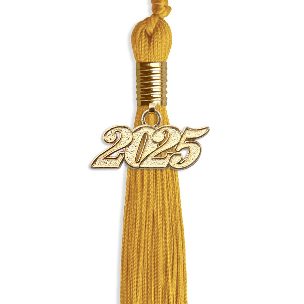 Gold Graduation Tassel with Gold Bling Charm by Wholesale Grad Supply