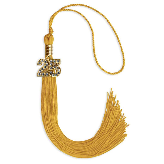 Gold Graduation Tassel with Gold Bling Charm by Wholesale Grad Supply