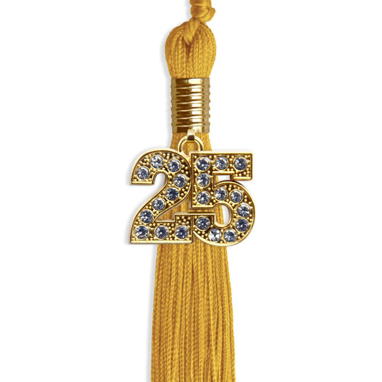 Gold Graduation Tassel with Gold Bling Charm by Wholesale Grad Supply