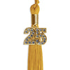Gold Graduation Tassel with Gold Bling Charm by Wholesale Grad Supply