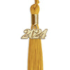 Gold Graduation Tassel with Gold Bling Charm by Wholesale Grad Supply