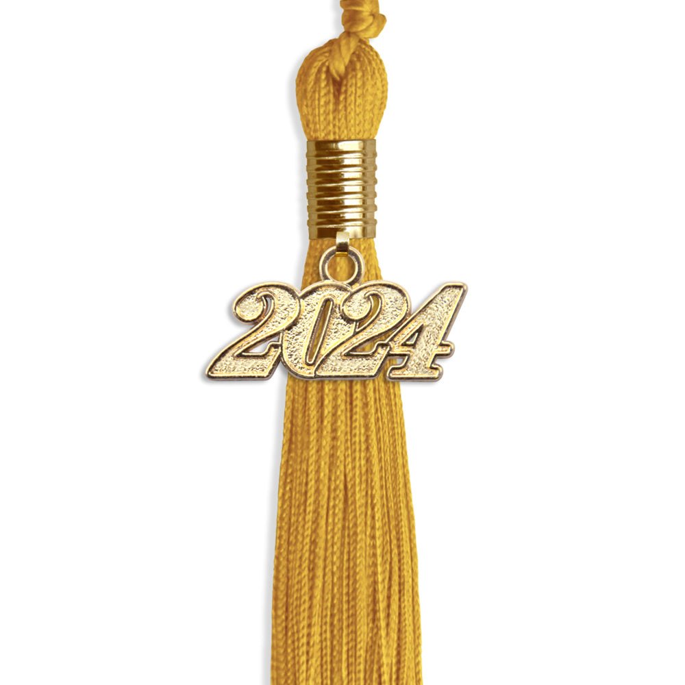 Gold Graduation Tassel with Gold Bling Charm by Wholesale Grad Supply