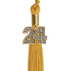 Gold Graduation Tassel with Gold Bling Charm by Wholesale Grad Supply