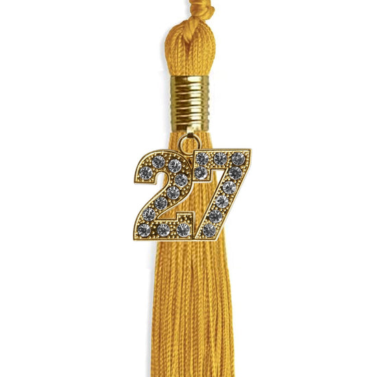 Gold Graduation Tassel with Gold Bling Charm by Wholesale Grad Supply