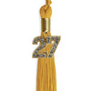 Gold Graduation Tassel with Gold Bling Charm by Wholesale Grad Supply