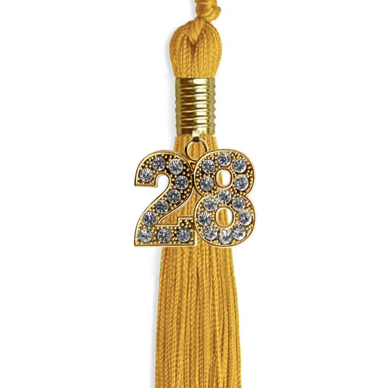 Gold Graduation Tassel with Gold Bling Charm by Wholesale Grad Supply
