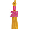 Gold Graduation Tassel with Pink Bling Charm by Wholesale Grad Supply