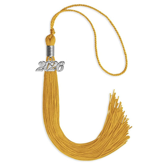 Gold Graduation Tassel with Silver Bling Charm by Wholesale Grad Supply