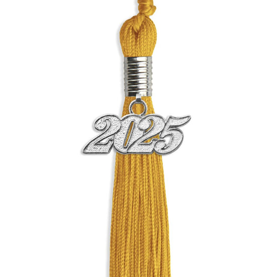 Gold Graduation Tassel with Silver Bling Charm by Wholesale Grad Supply