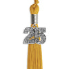 Gold Graduation Tassel with Silver Bling Charm by Wholesale Grad Supply