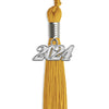 Gold Graduation Tassel with Silver Bling Charm by Wholesale Grad Supply