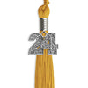 Gold Graduation Tassel with Silver Bling Charm by Wholesale Grad Supply