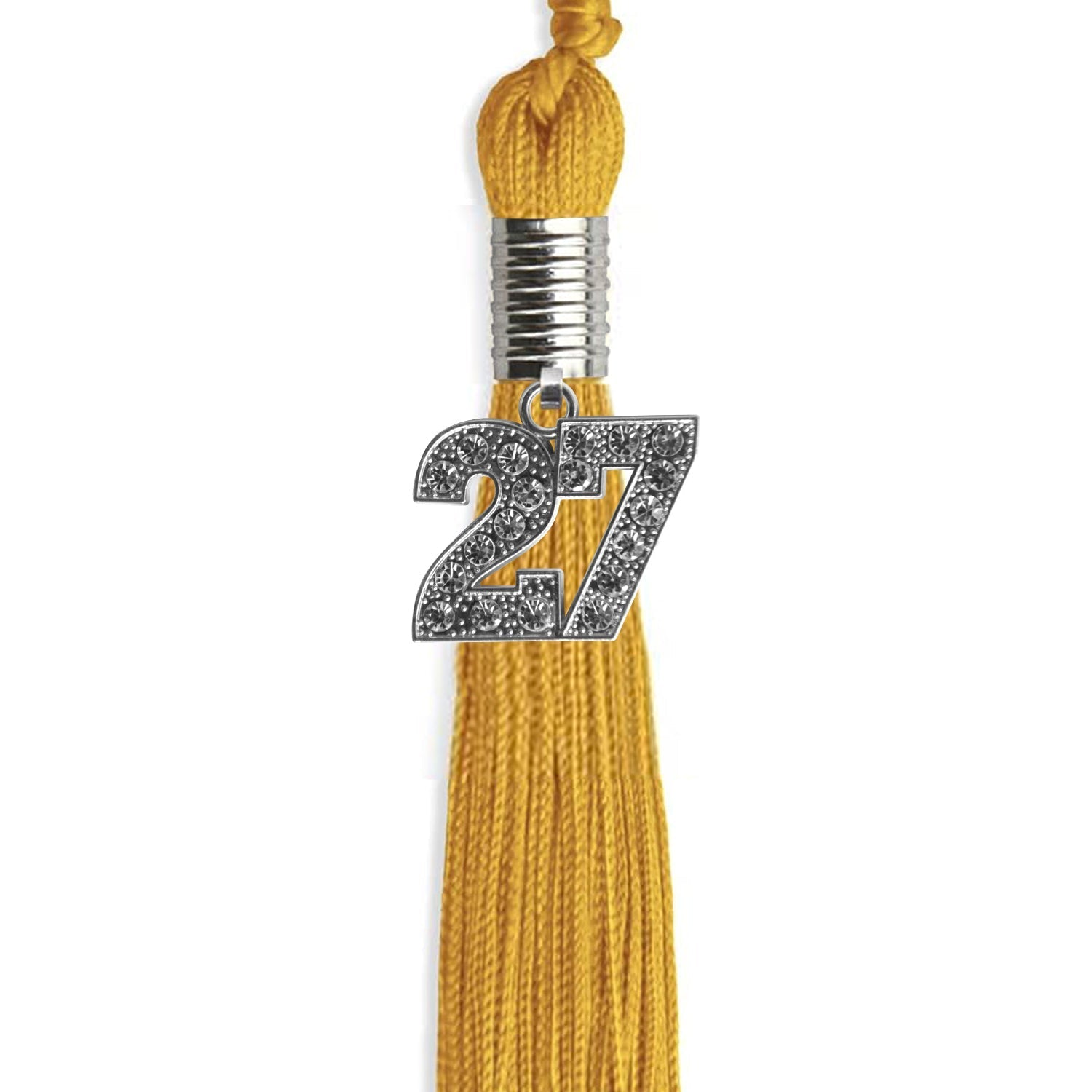 Gold Graduation Tassel with Silver Bling Charm by Wholesale Grad Supply
