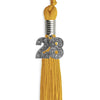 Gold Graduation Tassel with Silver Bling Charm by Wholesale Grad Supply