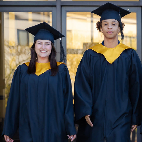 Gold Graduation V-Stole by Wholesale Grad Supply