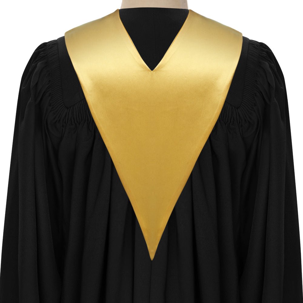 Gold Graduation V-Stole by Wholesale Grad Supply