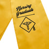 Gold Nursing Graduate Stole/Sash with Classic Tips by Wholesale Grad Supply