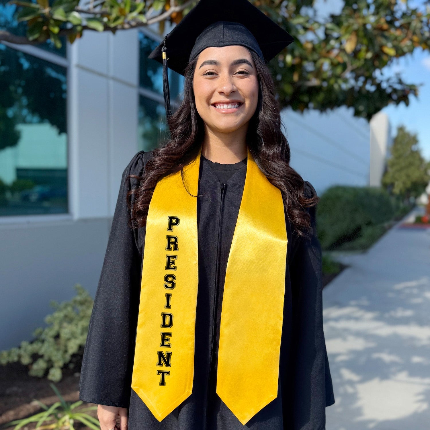 Gold President Graduation Stole by Wholesale Grad Supply