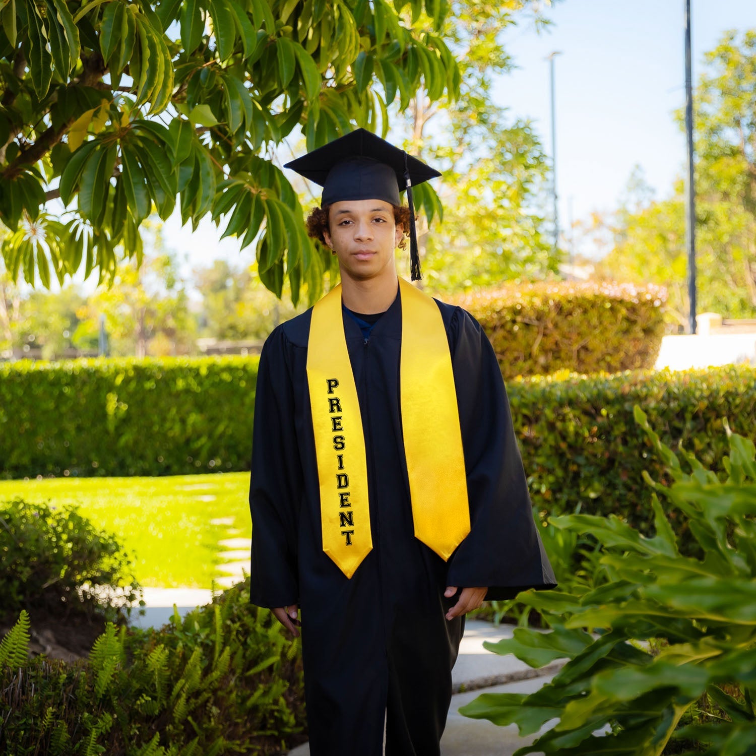Gold President Graduation Stole by Wholesale Grad Supply