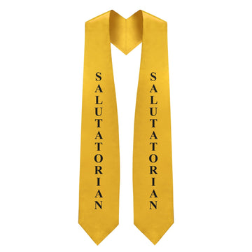 Gold Salutatorian Graduation Stole/Sash with Classic Tips by Wholesale Grad Supply