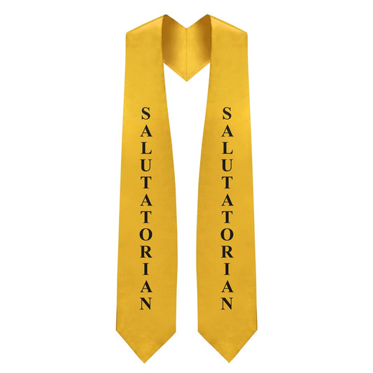 Gold Salutatorian Graduation Stole/Sash with Classic Tips by Wholesale Grad Supply