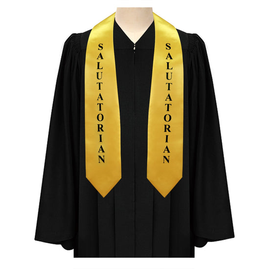 Gold Salutatorian Graduation Stole/Sash with Classic Tips by Wholesale Grad Supply