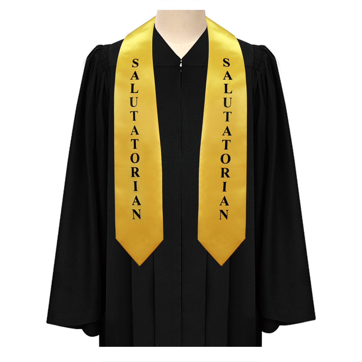 Gold Salutatorian Graduation Stole/Sash with Classic Tips by Wholesale Grad Supply