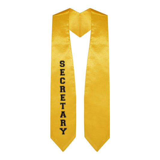 Gold Secretary Graduation Stole by Wholesale Grad Supply