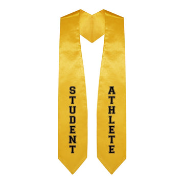 Gold Student Athlete Graduate Stole/Sash with Classic Tips by Wholesale Grad Supply