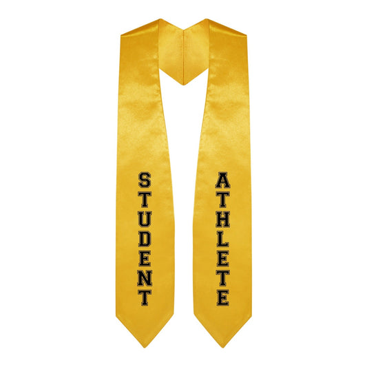 Gold Student Athlete Graduate Stole/Sash with Classic Tips by Wholesale Grad Supply