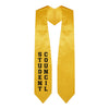 Gold Student Council Graduation Stole by Wholesale Grad Supply