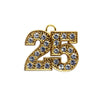 Gold Tassel Date Bling Charm Year 2025 by Wholesale Grad Supply