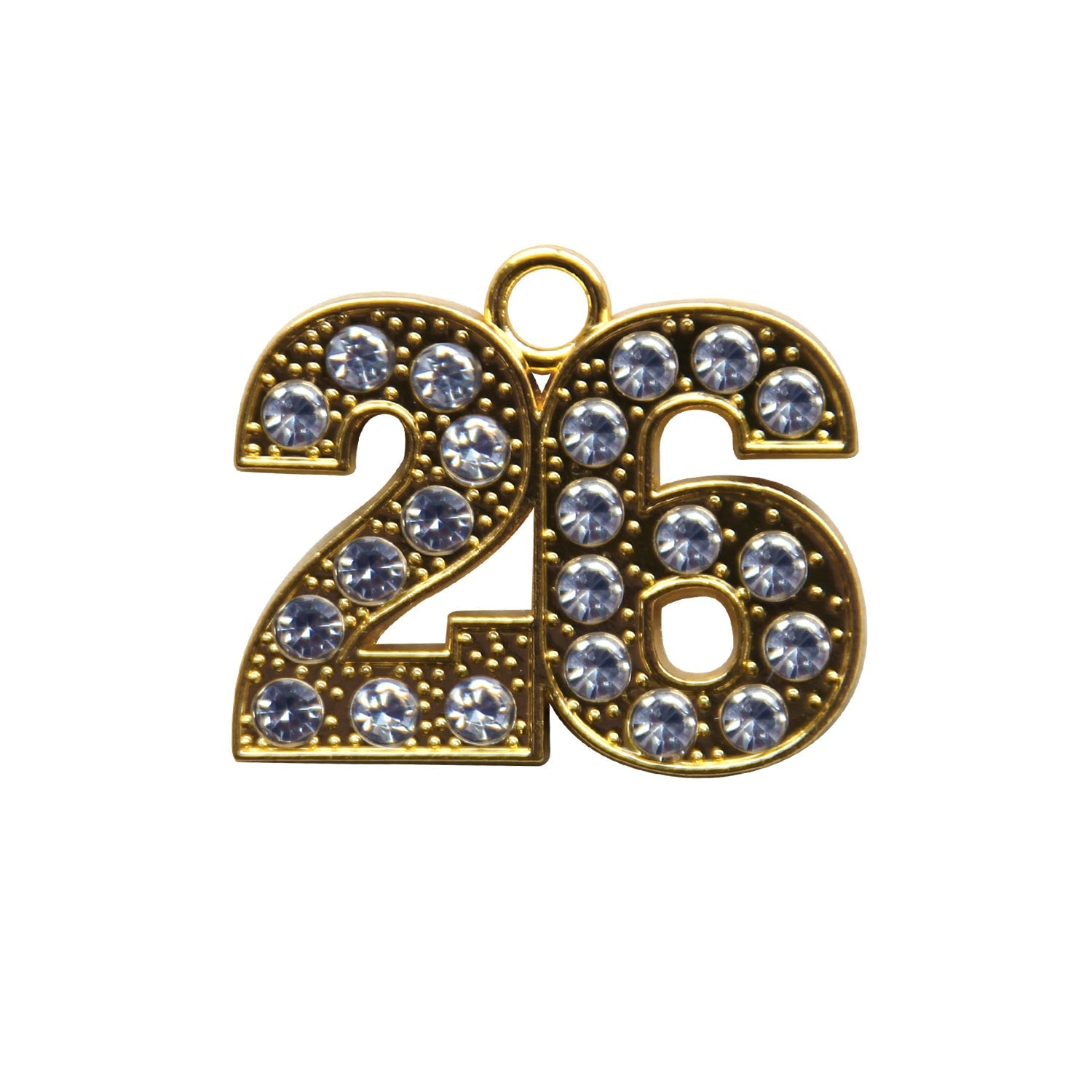 Gold Tassel Date Bling Charm Year 2026 by Wholesale Grad Supply